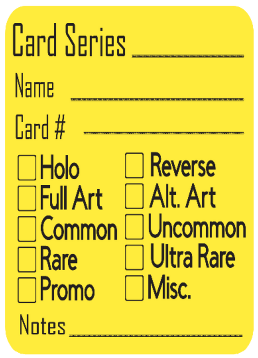 Trading Card Place Holder 50 pack